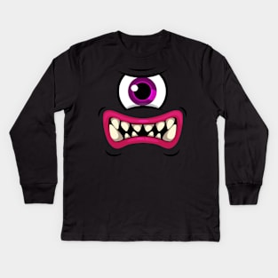 One eyed monster Kids Long Sleeve T-Shirt